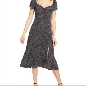 NWT Leith Black Brushed Dot Dress Sz M